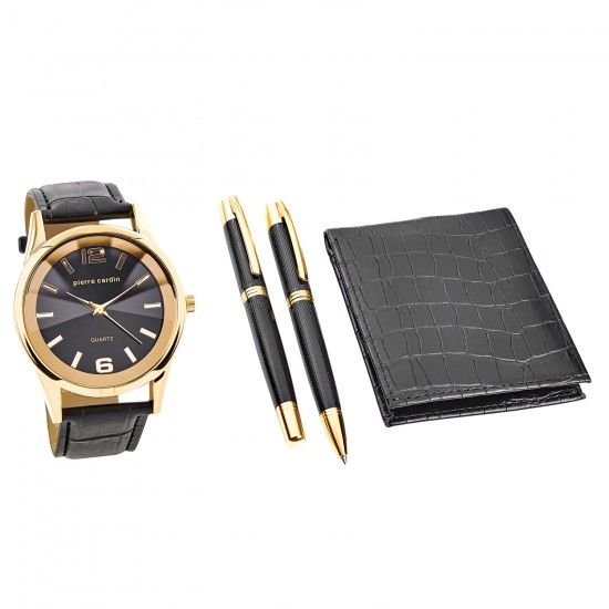 Pierre Cardin dovanų rinkinys laikrodis, piniginė ir rašiklis
